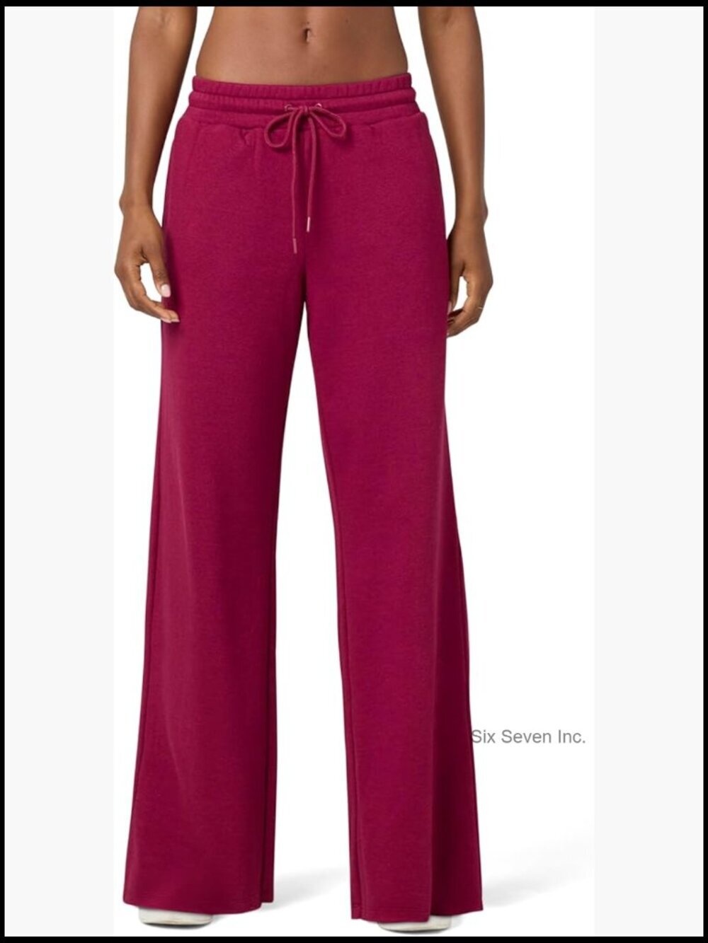Wide Leg Sweatpants with Raw Hem & Pockets
